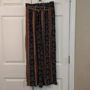 Solemio printed wide leg pants Sz S